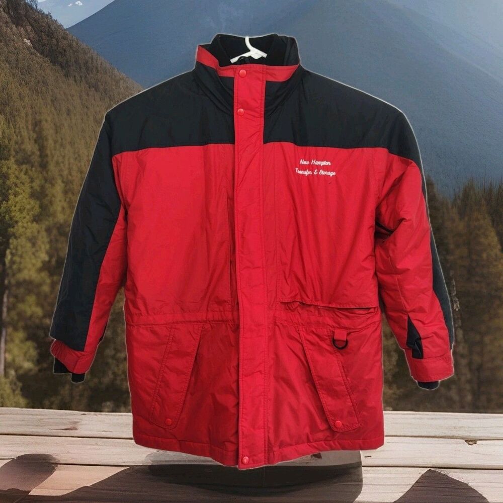 WearGuard men's heavy full-zip insulated winter‎ coat, L, red, removable lining